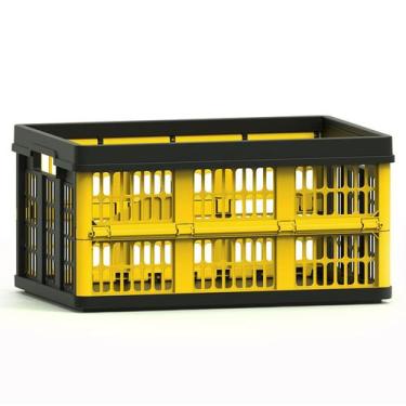 Imagem de Caixa Organizadora Plástica 45 Litros com Alça e Dobrável Empilhável  