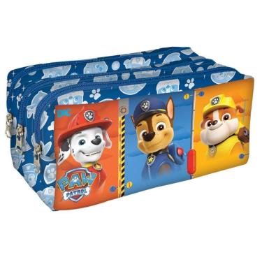 Imagem de Estojo Triplo Escolar em Tecido Patrulha Canina 5156 - Dac
