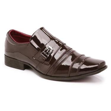 Imagem de Sapato Masculino Social Esporte Fino Verniz Casual Elegante Moderno - 
