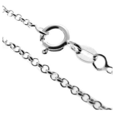 Imagem de Cordão Elo Português Em Prata 925 Cadeado Corrente 45cm 3mm - Micheste