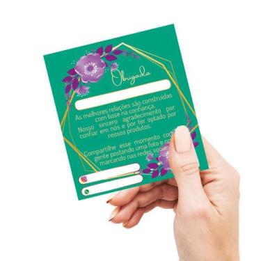 Imagem de 100 - Cartão Agradec. pela compra Obrigada  Verde - Teodoro impressos