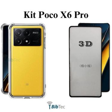 Imagem de Kit Capa Transparente + Película 3D de Vidro para Xiaomi Poco X6 Pro -
