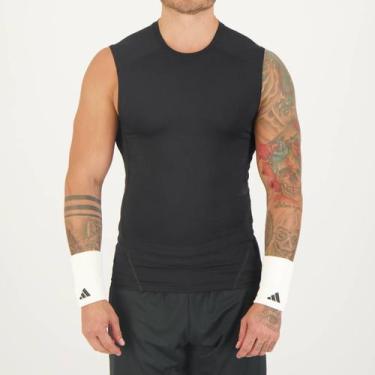 Imagem de Munhequeira Adidas Sport Grande Branca e Preta, Único