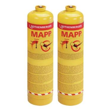 Imagem de Kit 2 Gás Mapp Pro 360 Cilindro 400g R35539 Rothenberger