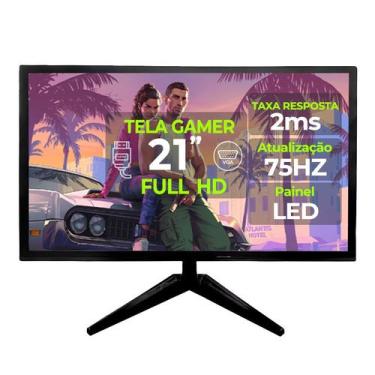 Imagem de Monitor 21 De alta qualidade Taxa de 2ms 75 Hertz VGAHDMI Nota fiscal 