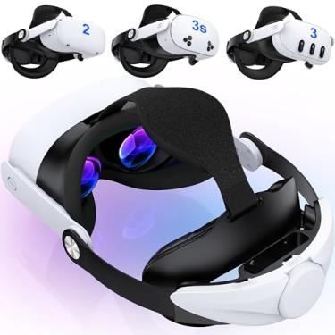 Imagem de Head Strap for Meta Quest 3S/Quest 3/Quest 2, Adjustable Elite Strap Accessory Replacement for Enhanced Comfort Support for VR Headsets with Top & Back of Head Soft Cushions