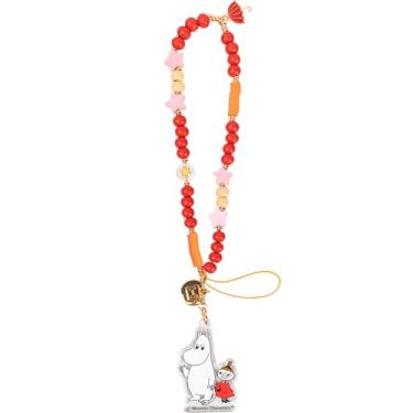 Imagem de iFace Alça universal com contas Moomin – Linda alça de pulso para chaves de câmera de celular AirPods, Acrílico Nylon, Sem Pedra Preciosa