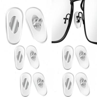 Imagem de Almofadas de nariz para óculos de sol, 5 pares de peças de reposição para óculos RayBan RB3549, RB4071, RB6336, RB7140, RB8415 e mais óculos, armações de óculos de sol (prata)