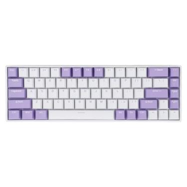 Imagem de Teclado Retroiluminado Rgb para Jogos, Teclado Mecânico Sem Fio 60% 68 Teclas 2.4g 3.0 5.0 Tipo C Compacto Com Fio para Casa