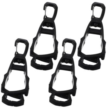 Imagem de Molain 4 peças de clipes de luva, porta-luvas para trabalho, suporte de agarrador, clipe para calças, luvas de trabalho, clipes para segurar luvas, acessórios de trabalho de construção (preto)