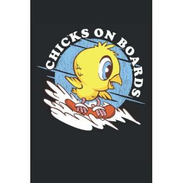 Imagem de Chicks en tableros - cuaderno para conductores de snowboard: Notebook Din A5 (6x9) para snowboarders y snöber con 120 páginas forradas y días de semana para la función del diario
