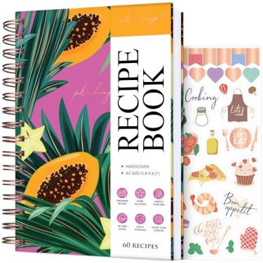 Imagem de PLANBERRY Livro de receitas – Livro de receitas de capa dura em branco para escrever em suas próprias receitas – Diário de livro de culinária vazio para preencher – Caderno de receitas em branco da