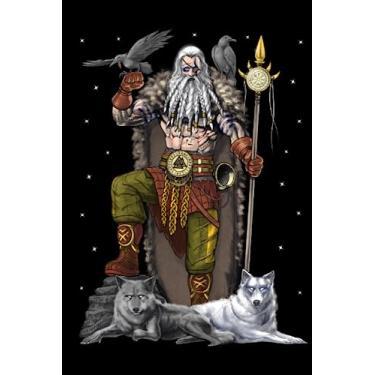 Imagem de Norse Mythology Notebook: Norse God Odin Scandinavian Nordic Black Lined Notebook