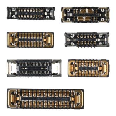 Imagem de Risidamoy Conjunto de conexão de soquete de placa mãe com 7 peças para iPhone 12 PRO MAX, inclui receptáculo de matriz de pontos infravermelho WiFi liga/desliga para iPhone 12ProMax Flash Light