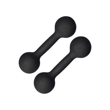 Imagem de Par De Halter Bola Pintado 2Kg Peso Academia Fitness Treino - Camarx