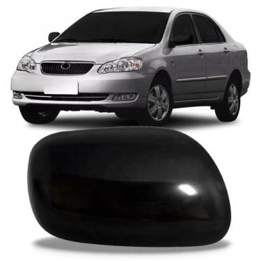 Imagem de Capa Retrovisor Corolla 2003 2004 2005 2006 2007 Preto Liso - METAGAL 