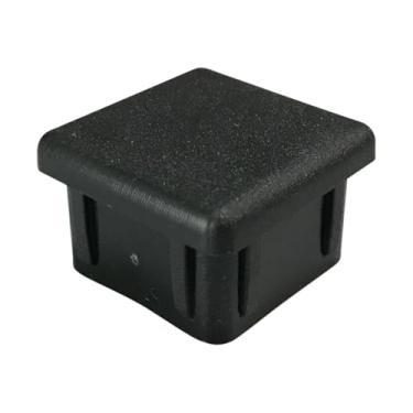 Imagem de Ponteira Reta 25x25mm Preta para Tubos Quadrados, Acabamento em Plástico Resistente para Mesas, Cadeiras e Estruturas Metálicas - Escritex