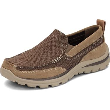 Imagem de Skechers Mocassins masculinos superiores Milford, Marrom claro, 39