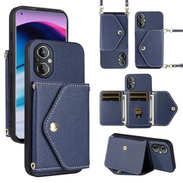 Imagem de Dibosom Capa carteira minimalista para OnePlus Nord N20 5G com alça de ombro, carteira fina e fina, suporte para cartão de crédito, capa de telefone para One Plus N 20 G5 1 Plus 20N 1plus One+ 1+