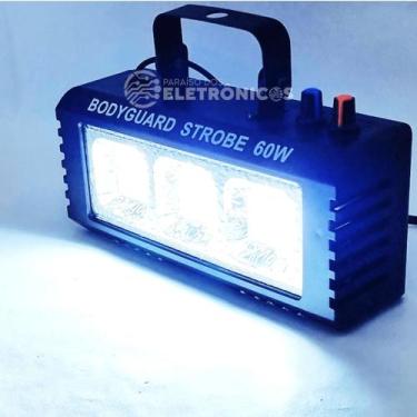 Imagem de Strobo Flash 60W Refletor C/ Controle Remoto e Sensor Rítmico Festa Ba