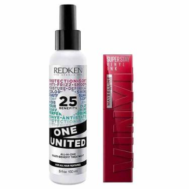 Imagem de Redken e Maybelline Kit - Spray de Tratamento One United + Batom Líqui