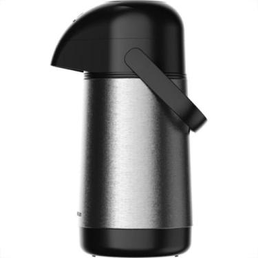 Imagem de Garrafa Termimal Lumina Press 1,0L Inox - TERMOLAR, 1L, Inox e Preto