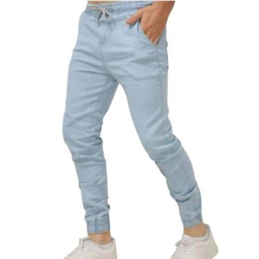 Imagem de Calça Jogger Masculina Jeans ou Sarja Slim Fit Confortável - Mitchelgu