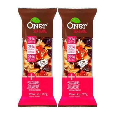 Imagem de Kit 2 Barra Oner Sem Igual Castanhas e Cranberry 27g