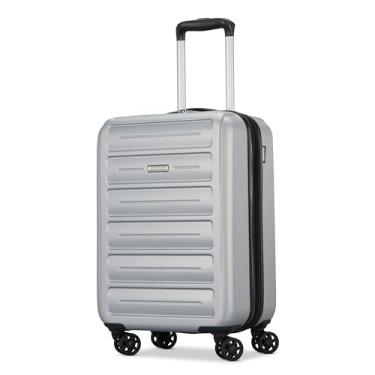 Imagem de American Tourister Conjunto de bagagem Westridge Hardside com rodas giratórias, prata, bagagem de mão, Prata, 20-Inch Carry-On, Westridge Mala rígida com rodas giratórias