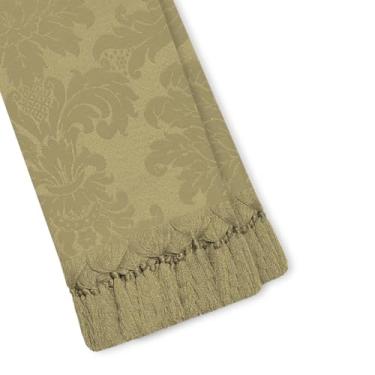 Imagem de Manta Xale para Sofá e Cama Gigante Artesanal com Franjas Luxuosa 2,80 X 3,00 (85 BEGE ESCURO KAKI)