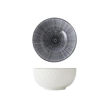 Imagem de Utensílios de mesa de cerâmica minimalistas modernos estilo nórdico de 11,4 cm, relevo doméstico, padrão tridimensional, tigela de arroz de painço doméstico - tigela de alívio de 11,4 cm - pupila
