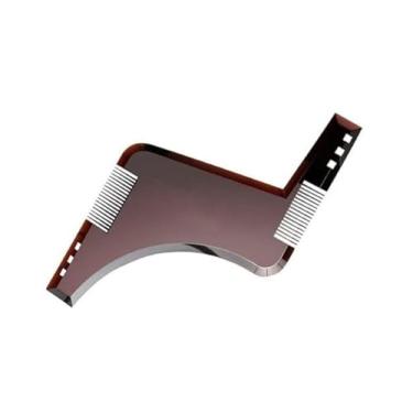 Imagem de Molde para Barba e Bigode | Pente Modelador e Régua Aparadora | Ideal para Bigode, Barba e Contornos Precisos