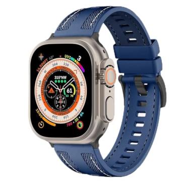 Imagem de FAGWIG Pulseira esportiva trançada de nylon de silicone compatível com Apple Watch séries 10, 9, 8, 7, 6, 5, 4, 3, 2 e 1, Ultra, 2 mulheres, para Apple Watch de 49 mm, 46 mm, 45 mm, 44 mm, 42 mm, 41
