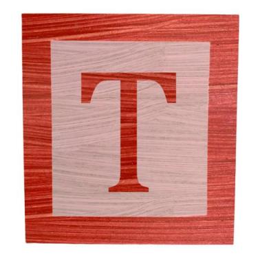 Imagem de Cubo Rosa Letra Vermelha com Aplique Festa Chá de Bebê Decoração 8x8x8