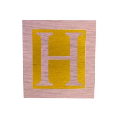 Imagem de Cubo Amarelo Letra Rosa Bebê com Aplique Festa Chá de Bebê Decoração 8