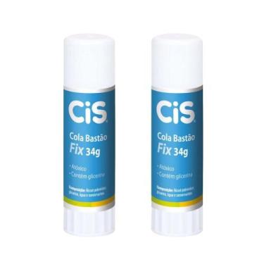 Imagem de Kit 02 Cola Bastão Fix Cis 34g Escolar Artesanato Multiuso