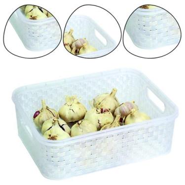 Imagem de Cesto Organizador Multiuso de Geladeira Armário Rattan- 7L - Nitron