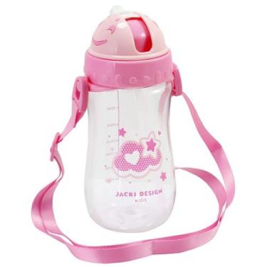Imagem de Garrafa de Água Infantil Criança com Canudo 460ml Squeezes Personaliza