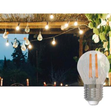 Imagem de Lampada Filamento Retro Led Clear Bolinha G45 6w Luz Amarela Avant