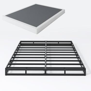 Imagem de SHLAND Box Spring Full - Molas de metal de perfil baixo resistente de 7 cm para cama completa, base de colchão, montagem fácil, capa de limpeza fácil