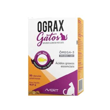 Imagem de Ograx Gatos C/30 Cápsulas Avert Omega 3 Epa + Dha