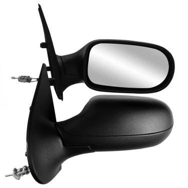 Imagem de Par Retrovisor Palio Strada 2004 a 2007 4 Portas Preto Com Controle CarolCar