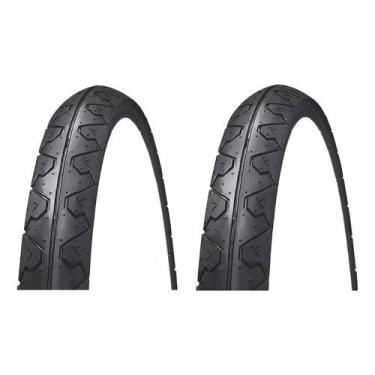 Imagem de Par Pneu Bicicleta Kenda K90 Aro 26x1.95 Urbano Slick Preto