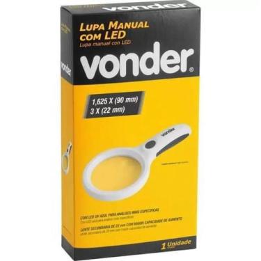 Imagem de Lupa Manual 1,625X Led Vonder