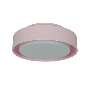 Imagem de LUMINÁRIA REDONDA ROSA SOBREPOR DUBAI DE 36 CM DIAM. PARA 03 LAMPADAS BULBO LED E-27