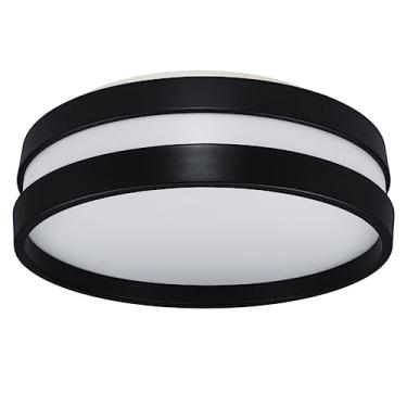 Imagem de LUMINÁRIA REDONDA PRETO DE SOBREPOR LUCCA DE 43 CM DIAM. PARA 04 LAMPADAS BULBO LED E-27