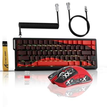 Imagem de ATTACK SHARK Combo de jogos sem fio X11 e X68 PRO HE, interruptor magnético de efeito Hall rápido de 8K, mouse sensor óptico PAW3311 Ultra-leve 22K DPI PAW3311, modo triplo retroiluminado RGB com cabo
