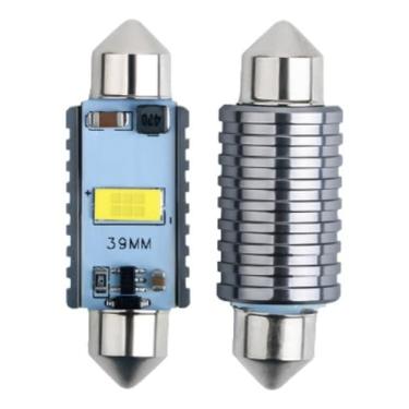 Imagem de Lâmpada LED Festoon 39mm com Chip CSP 3570, Cor 6000K Branca, Compatível com Canbus, Ideal para Iluminação Interna Automotiva, Luz de Teto ou Placa