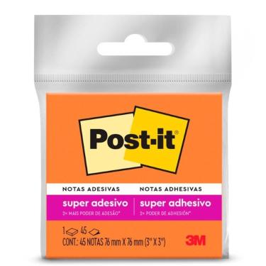 Imagem de Bloco De Recado Post-it 76x76mm Laranja 45fls. - 3m