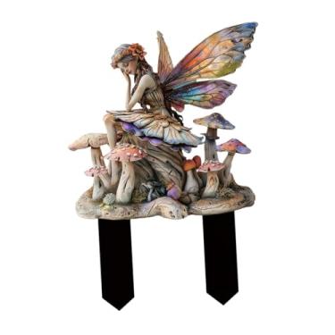 Imagem de ＡＷＨＡＯ 2d plana cena de fadas jardim estaca placa acrílico quintal telhado decorativo flor cama plantador pote estaca decoração